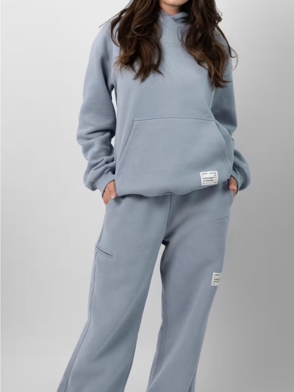 COMFRT Light Blue XS Oversized 2-Piece Hoodie & Sweatpants Set